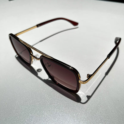 VINTAGE GLASSES: BROWN AVIATOR
