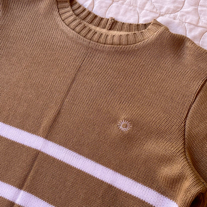 MEN'S CAMEL &amp; WHITE SWEATER