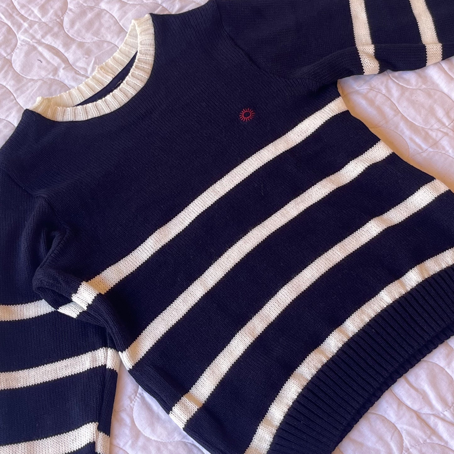 MEN'S NAVY &amp; BEIGE SWEATER