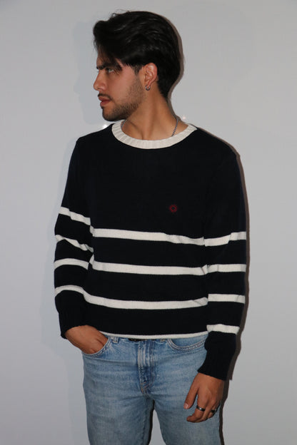 MEN'S NAVY &amp; BEIGE SWEATER