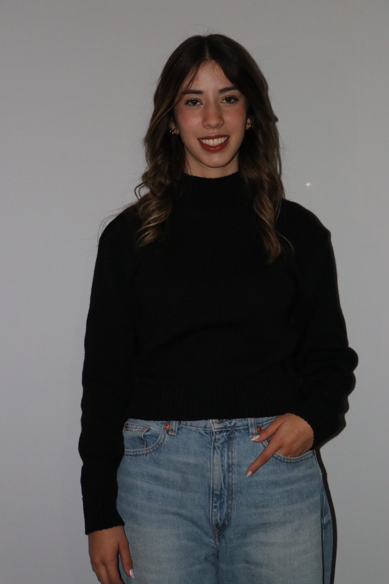 WOMEN'S TURTLE NECK KNIT COTTON TOP