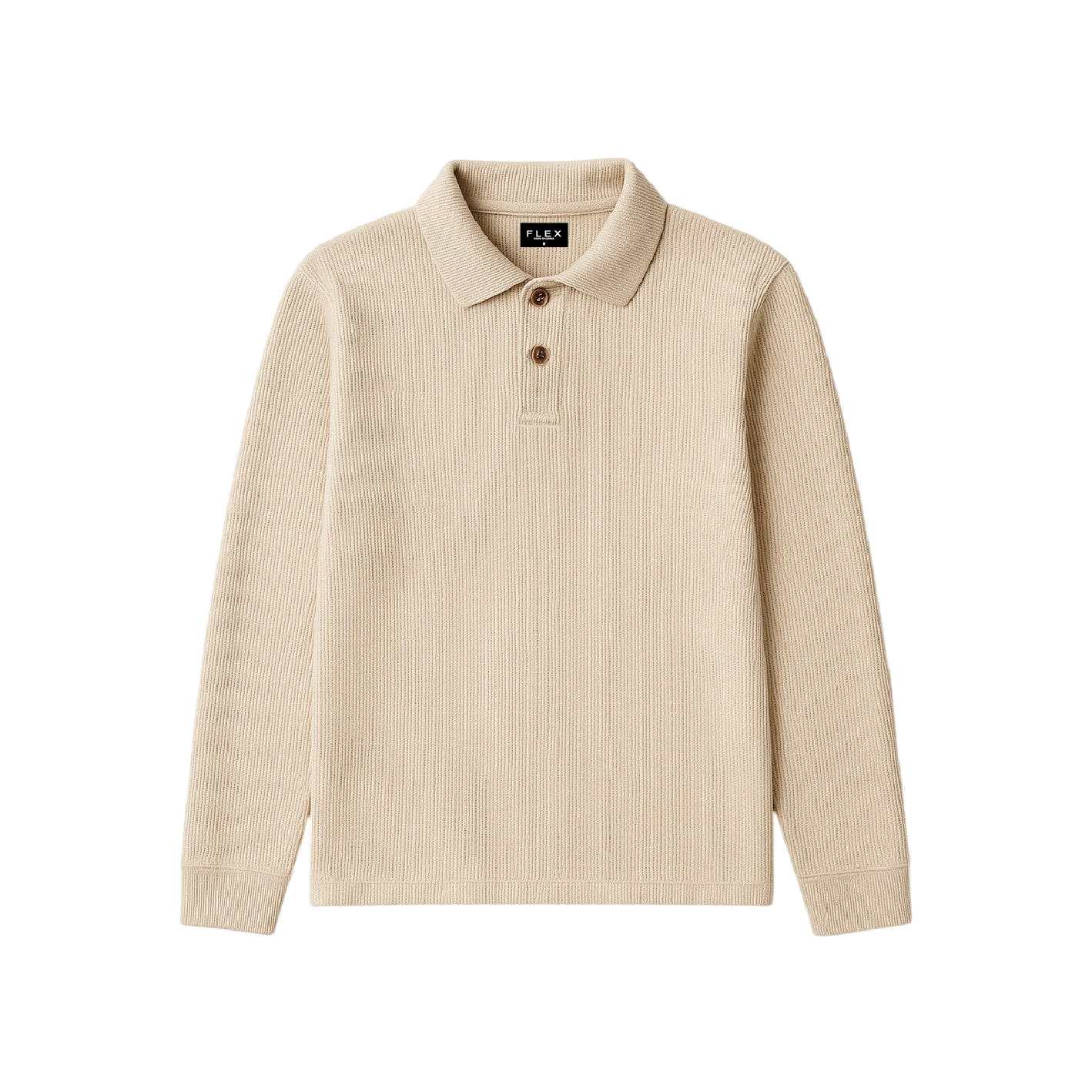 LONG SLEEVE BEIGE POLO
