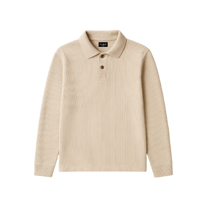 LONG SLEEVE BEIGE POLO